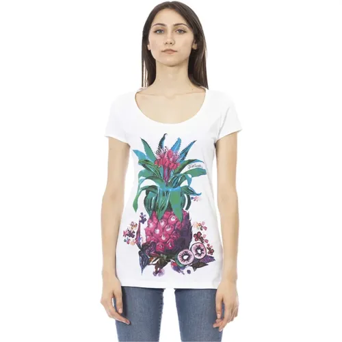 T-Shirts, female, , Size: S Beachwear T-Shirt with Front Print - Just Cavalli - Modalova