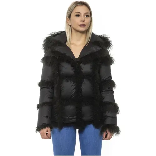 Fur Hooded Jacket - Snap Button Closure , female, Sizes: M - Mr&Mrs Italy - Modalova