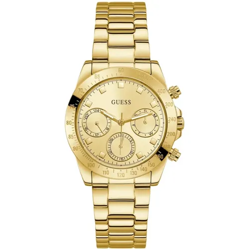Golden Quartz Watch , female, Sizes: ONE SIZE - Guess - Modalova