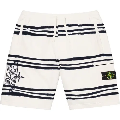 Limited Edition Warp Stripe Sweatshort , male, Sizes: XL, S - Stone Island - Modalova