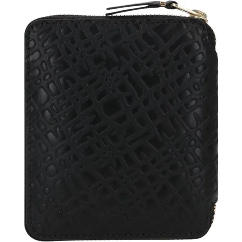 Leather Wallet with Roots Print and Zip Closure , male, Sizes: ONE SIZE - Comme des Garçons - Modalova