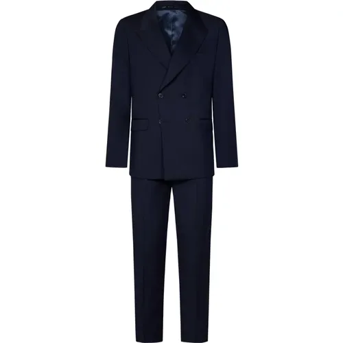 Double-Breasted Wool Suit , male, Sizes: M, 2XL, S, XL, L, 3XL - Low Brand - Modalova