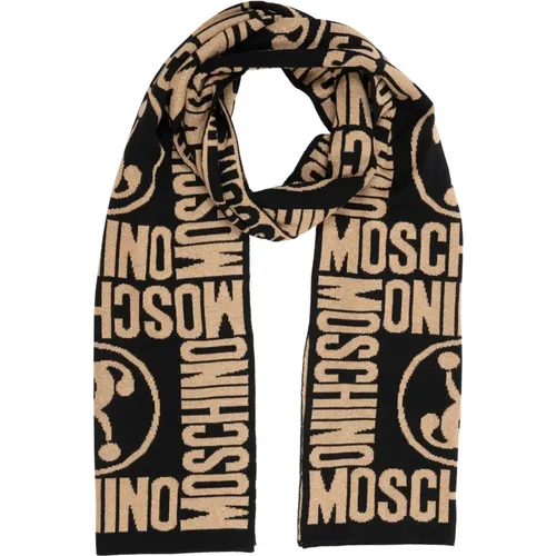 Logo Multicolour Wool Scarf , female, Sizes: ONE SIZE - Moschino - Modalova