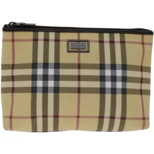 Pre-owned Clutches, female, , Size: ONE SIZE Pre-owned Canvas clutches - Burberry Vintage - Modalova