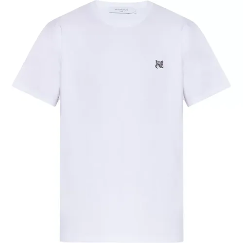 T-Shirt mit Logo , Herren, Größe: L - Maison Kitsuné - Modalova