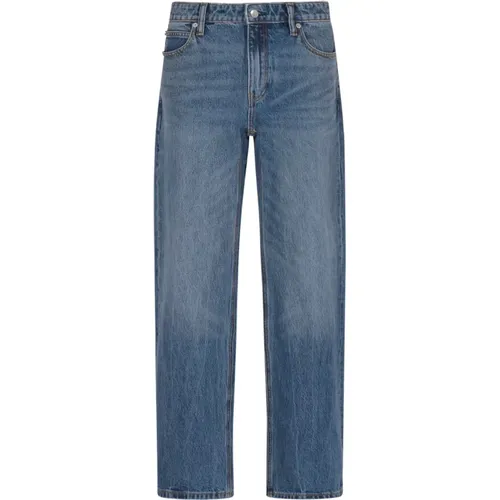 Relaxed Jeans mit Logo Elastischem Bikini , Damen, Größe: W26 - alexander wang - Modalova