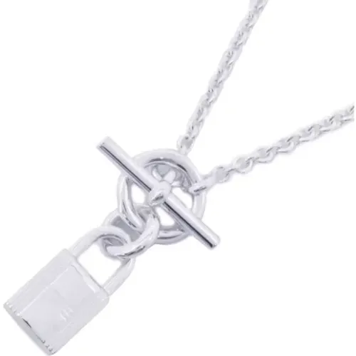 Pre-owned Silver necklaces , female, Sizes: ONE SIZE - Hermès Vintage - Modalova