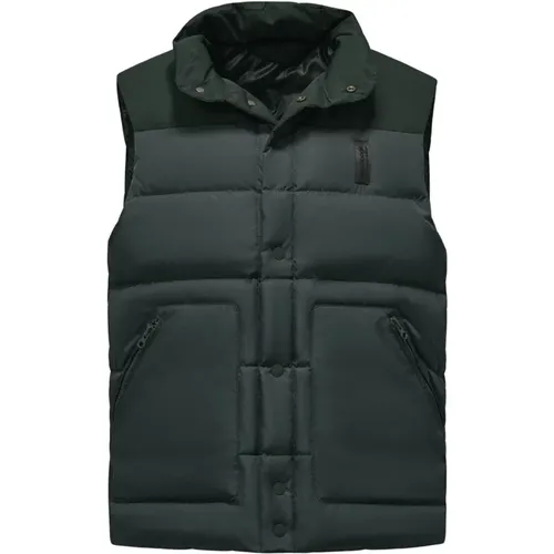 Vests, male, , Size: S Padded Down Vest with Maxi Pockets - BomBoogie - Modalova