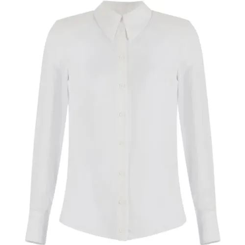 Georgette Shirt with Flap Pockets , female, Sizes: XL, L, M - Elisabetta Franchi - Modalova