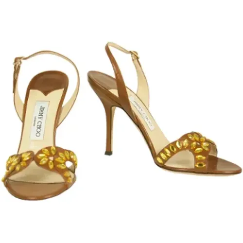Strappy Sandals with Beaded Straps and Slim Heels , female, Sizes: 7 UK - Jimmy Choo Pre-owned - Modalova