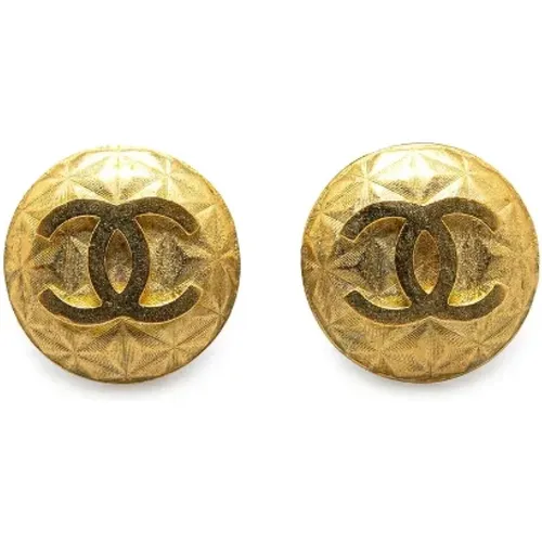 Pre-owned Jewellery, female, , Size: ONE SIZE Pre-owned Metal earrings - Chanel Vintage - Modalova