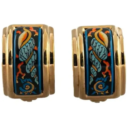 Pre-owned Jewellery, female, , Size: ONE SIZE Pre-owned Metal earrings - Hermès Vintage - Modalova