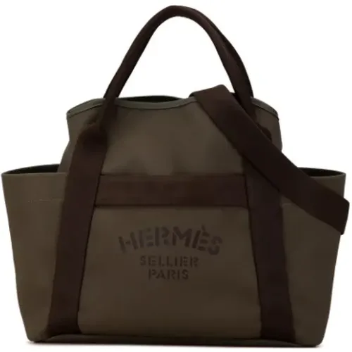 Pre-owned Canvas shoulder-bags , female, Sizes: ONE SIZE - Hermès Vintage - Modalova