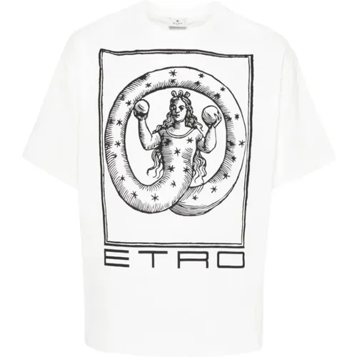 T-Shirt mit Grafikdruck , Herren, Größe: L - ETRO - Modalova