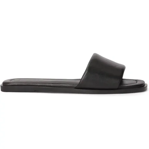 Schwarze Mules mit Slip-On auf einer flachen Sohle , Damen, Größe: 39 EU - Kazar - Modalova