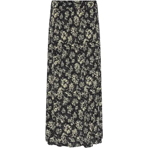 Midi Skirts, female, , Size: L Elegant Crinkled Sena Skirt - Heartmade - Modalova