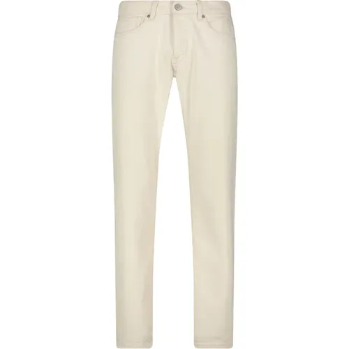Weiße Slim Fit Denim Jeans , Herren, Größe: W32 - Tela Genova - Modalova