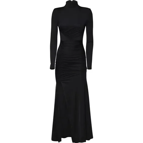 Maxi Dress with High Collar , female, Sizes: 2XL, 3XL, XL, L - Guess - Modalova