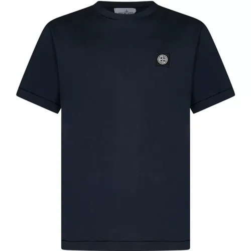 Blau T-Shirt & Polo Combo Aw24 , Herren, Größe: S - Stone Island - Modalova