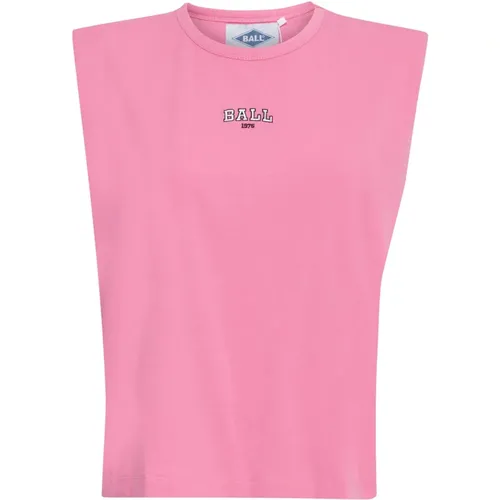 Bubblegum Tanktop mit Schulterpolstern , Damen, Größe: S - Ball - Modalova