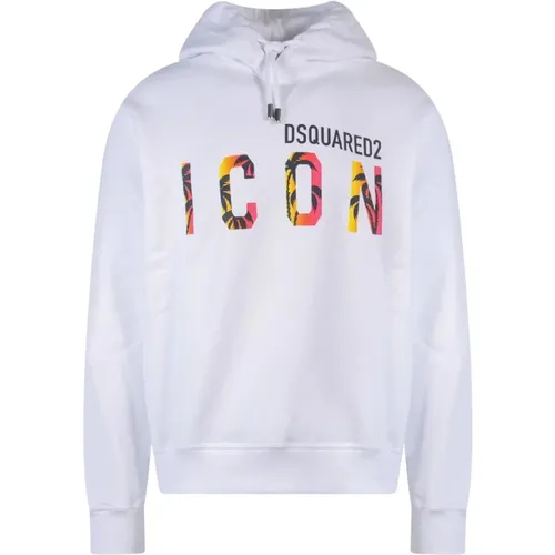 Printed Logo Hoodie , male, Sizes: S, XL, 2XL, M, L, XS - Dsquared2 - Modalova