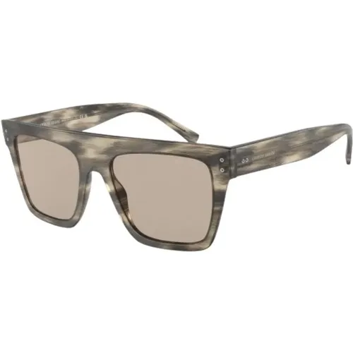 Braune Acetat Sonnenbrille Ar8177-5922-3 - Giorgio Armani - Modalova