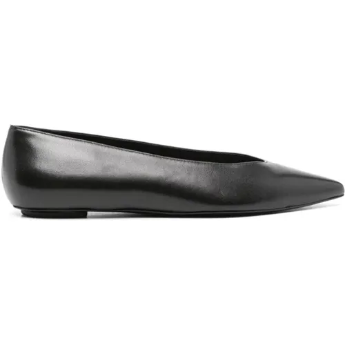 Schwarze Lina Flache Schuhe , Damen, Größe: 37 EU - Stuart Weitzman - Modalova