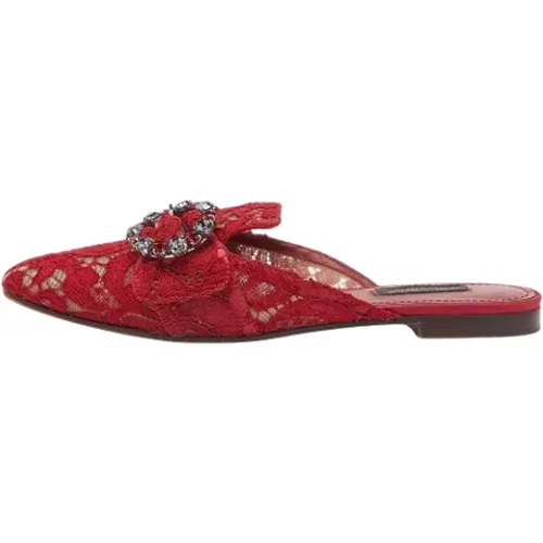 Pre-owned Fabric mules , female, Sizes: 4 1/2 UK - Dolce & Gabbana Pre-owned - Modalova