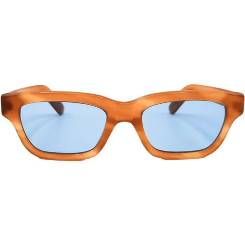 Amber Transparente Rechteckige Sonnenbrille , unisex, Größe: 54 MM - Retrosuperfuture - Modalova