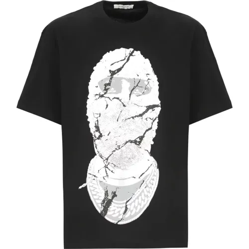 Marble Effect T-shirt , male, Sizes: L, XL, S - IH NOM UH NIT - Modalova