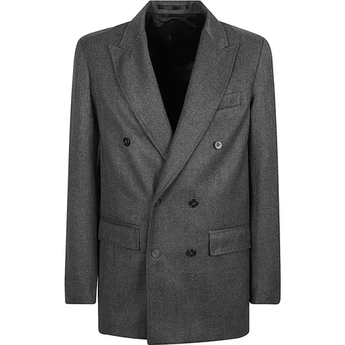 Blazers, male, , Size: S wool double-breasted jacket - Mauro Grifoni - Modalova