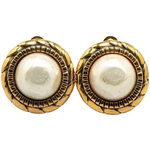 Pre-owned Jewellery, female, , Size: ONE SIZE Pre-owned Metal earrings - Chanel Vintage - Modalova