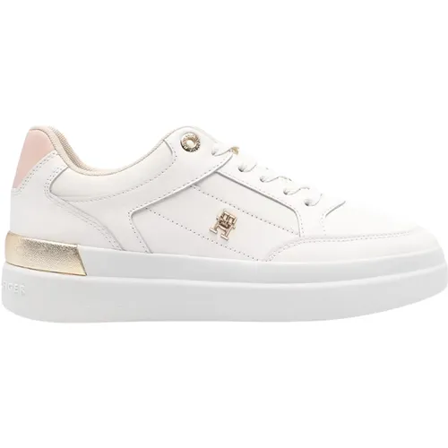 Weiße Hardware Court Sneaker , Damen, Größe: 39 EU - Tommy Hilfiger - Modalova