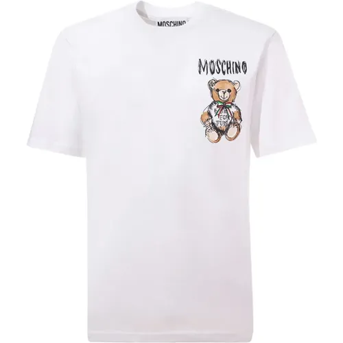 Logo Print T-shirt , male, Sizes: XL, M, S, L - Moschino - Modalova