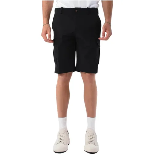 Cargo Bermuda Shorts mit verstecktem Verschluss , Herren, Größe: S - RRD - Modalova