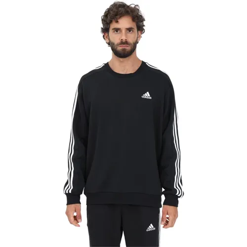 Essentials Fleece 3-Stripes Sweatshirt , Herren, Größe: L - Adidas - Modalova