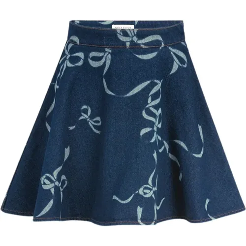 Denim Flared Mini Skirt , female, Sizes: L, XL, 2XL - Nina Ricci - Modalova