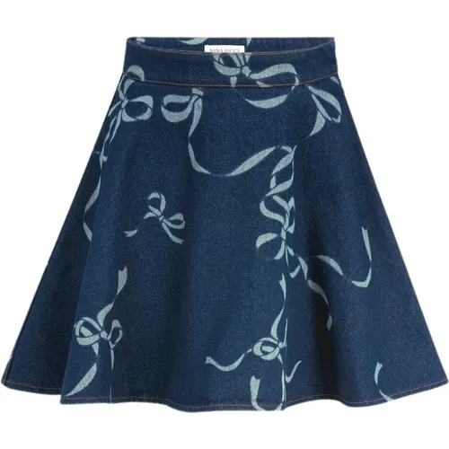 Denim Flared Mini Skirt , female, Sizes: XL, M, 2XL - Nina Ricci - Modalova