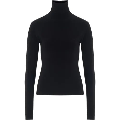 Schwarzes Slim Fit Top Kurz , Damen, Größe: L - Norma Kamali - Modalova