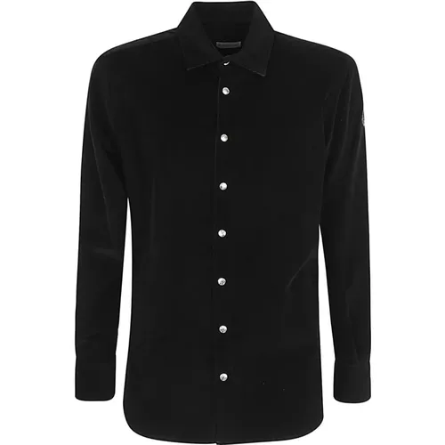 Schwarzes Herrenhemd Moncler - Moncler - Modalova