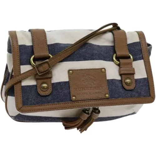 Pre-owned Cross Body Bags, female, , Size: ONE SIZE Pre-owned Cotton shoulder-bags - Burberry Vintage - Modalova