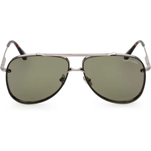 Klassische Pilotenstil Sonnenbrille Grüne Gläser - Tom Ford - Modalova