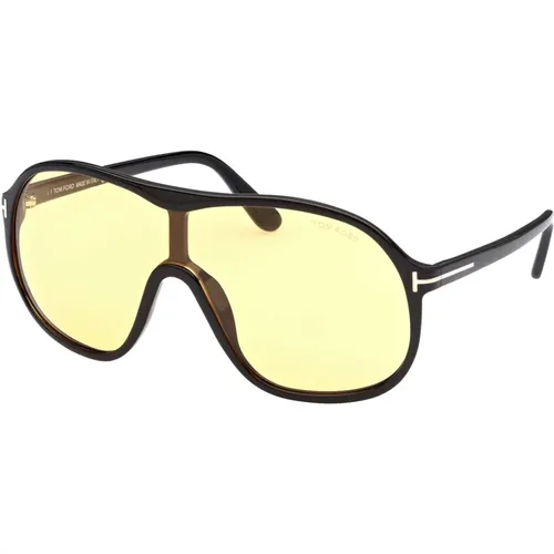 Sunglasses, unisex, , Size: ONE SIZE Stylish Sunglasses in Shiny /Brown Yellow - Tom Ford - Modalova