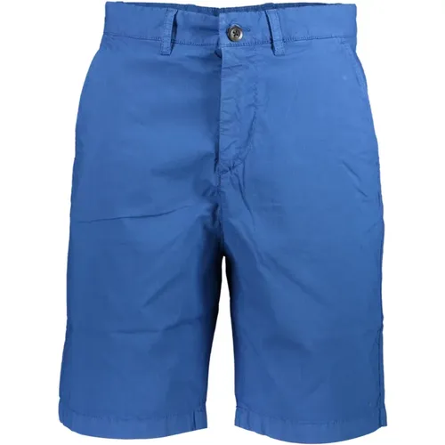 Blaue Bermuda Shorts Regular Fit Baumwolle , Herren, Größe: W33 - North Sails - Modalova