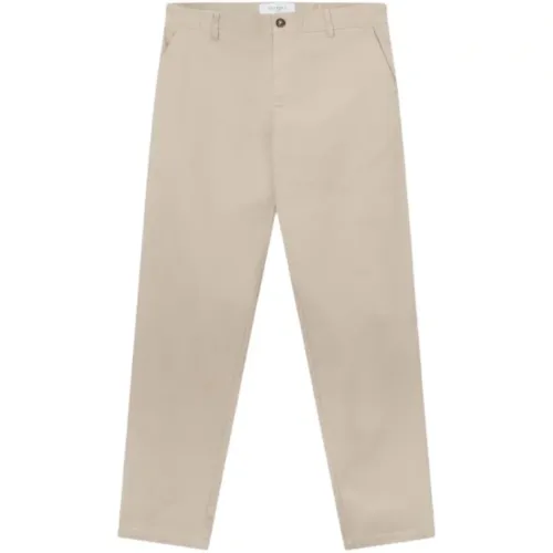 Straight Trousers, male, , Size: W28 L32 Sand Jared Twill Chinos Pants - Les Deux - Modalova