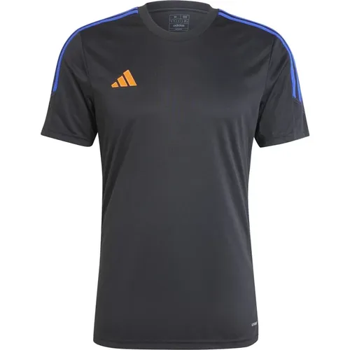 Herren Gestreiftes T-Shirt , Herren, Größe: L - Adidas - Modalova