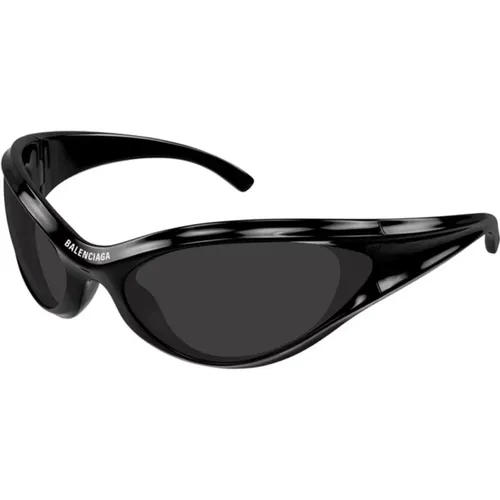 Schwarze Graue Sonnenbrille Bb0317S 001 - Balenciaga - Modalova