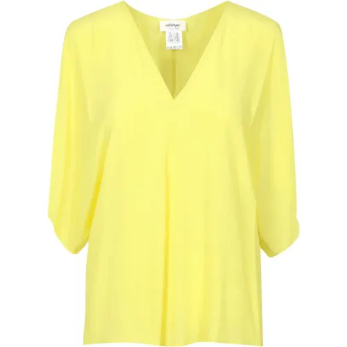 Blouses, female, , Size: XL Butterfly Sleeve Blouse - Ottod'Ame - Modalova