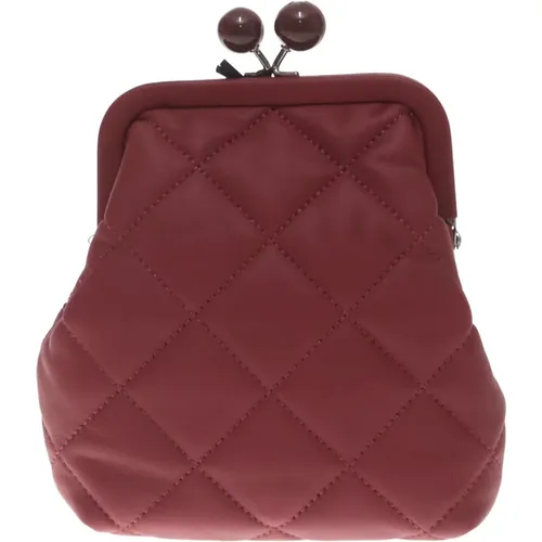 Bordeaux Leather Bag , female, Sizes: ONE SIZE - Max Mara Weekend - Modalova