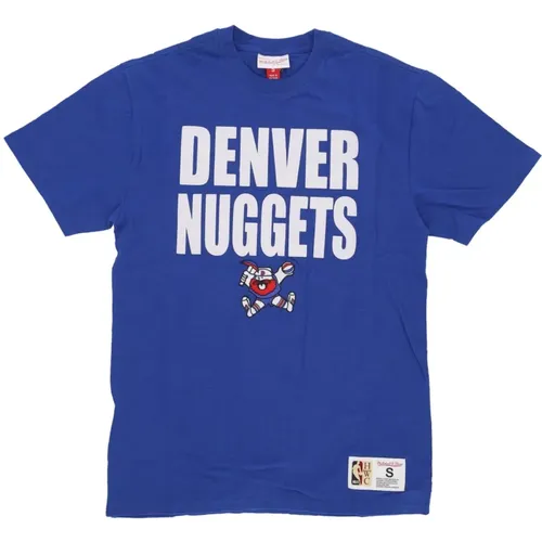 T-Shirts, male, , Size: S Denver Nuggets NBA Tee - Mitchell & Ness - Modalova